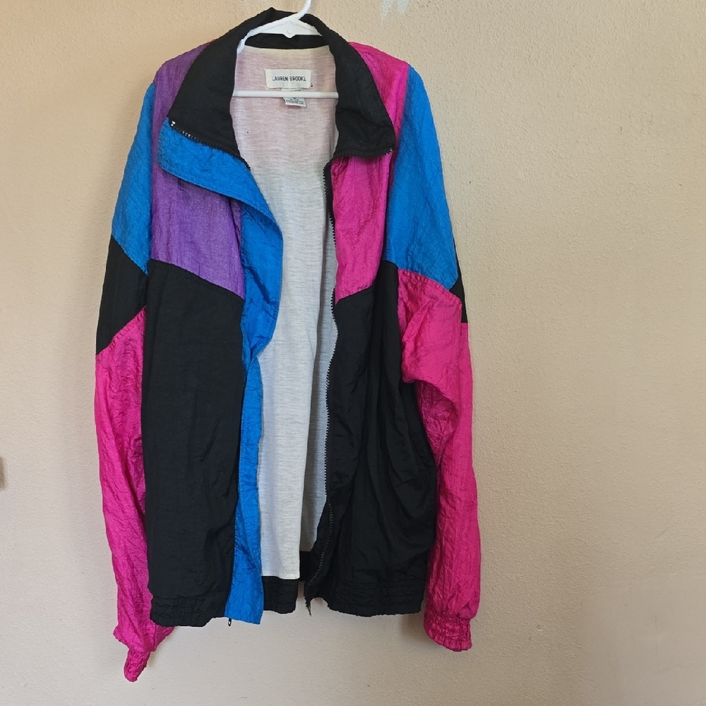 LAUREN BROOKE 90S WIND BREAKER. SZ M
